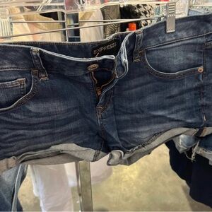 Express women’s low rise Blue Denim mini Shorts